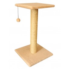 Когтеточка с полкой из меха и сизаля (выс. 70 см, шир. 40 см) Cat House (арт. CH11)