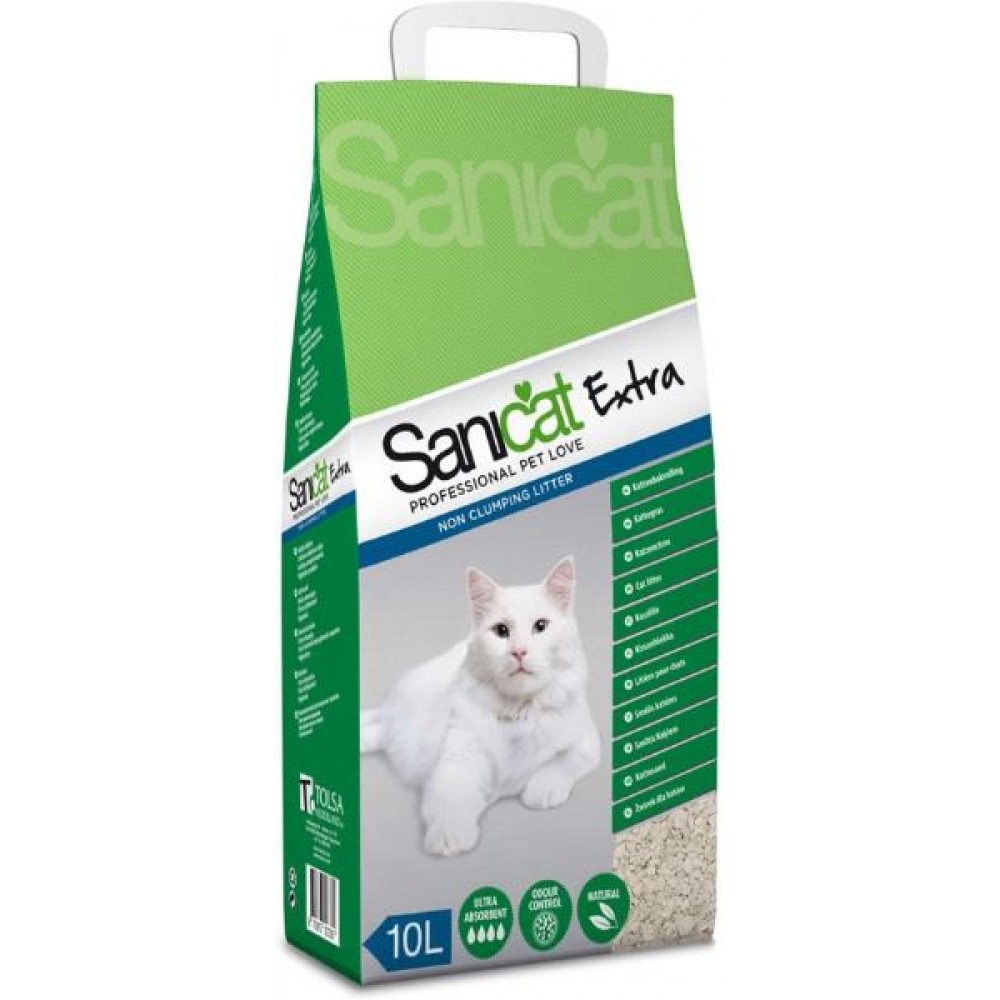 Sanicat Kitty Friend Extra - впитывающий наполнитель из бентонита для кошек без запаха Sanicat Kitty Friend Extra - впитывающий наполнитель из бентонита для кошек без запаха