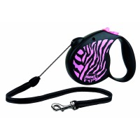Рулетка-поводок Flexi Safari Cord, трос (S), до 12кг/5м, разные цвета