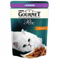 Gourmet Perle - пресервы для кошек с ягненком в подливке (75 гр) пауч