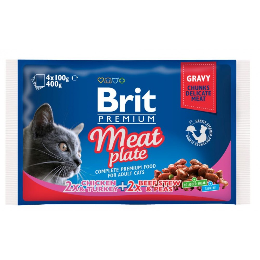 Brit Cat Meat Plate - пауч, пресервы для кошек Мясная тарелка Brit Cat Meat Plate - пауч, пресервы для кошек Мясная тарелка