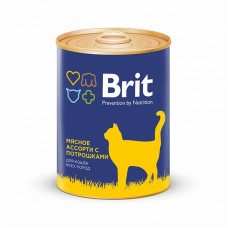 Brit Cat BEEF&OFFAL MEDLEY-консервы для кошек Мясное ассорти 340 г Brit Cat BEEF&OFFAL MEDLEY-консервы для кошек Мясное ассорти 340 г
