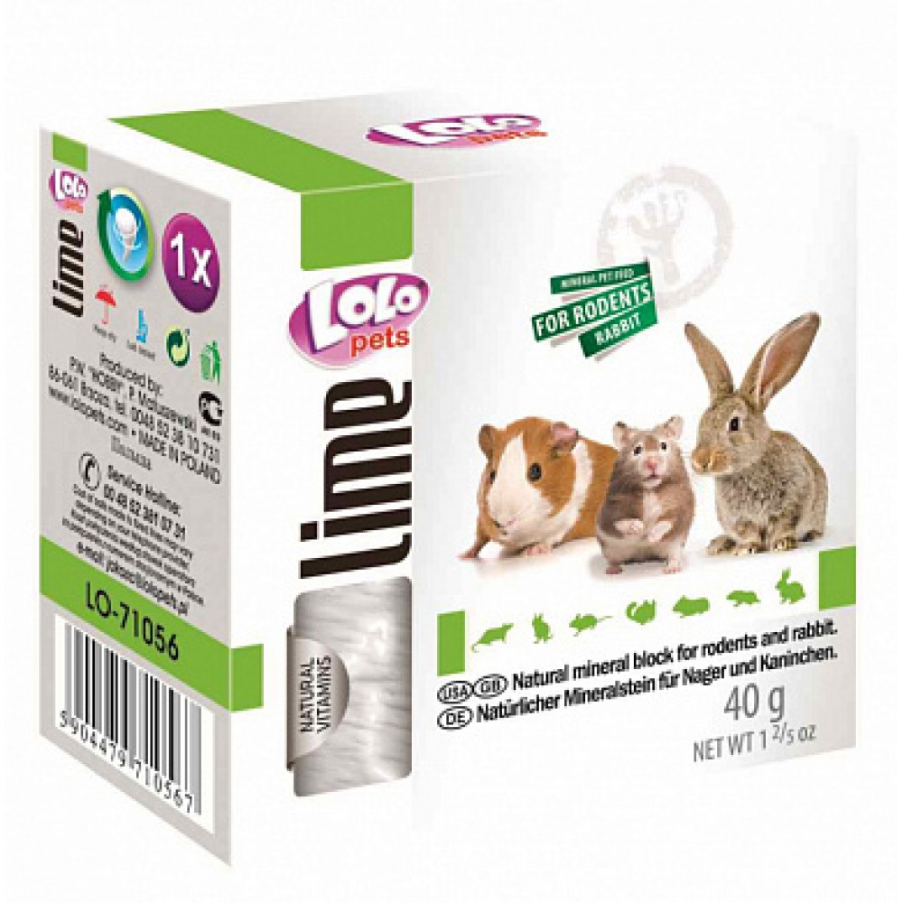 LOLO Pets Минеральный камень для грызунов с крекерам, 40 г (арт. LO 71060) LOLO Pets Минеральный камень для грызунов с крекерам, 40 г (арт. LO 71060)