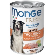 MONGE FRESH SENIOR TURKEY Консервы - корм для пожилых собак, индейка (400 г) MONGE FRESH SENIOR TURKEY Консервы - корм для пожилых собак, индейка (400 г)