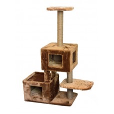 Redplastic Домик-когтеточка Кубы, 3-х уров., 2 домика, джут (ТМ ЧИП) 35*83*117 см (арт. RP8373)