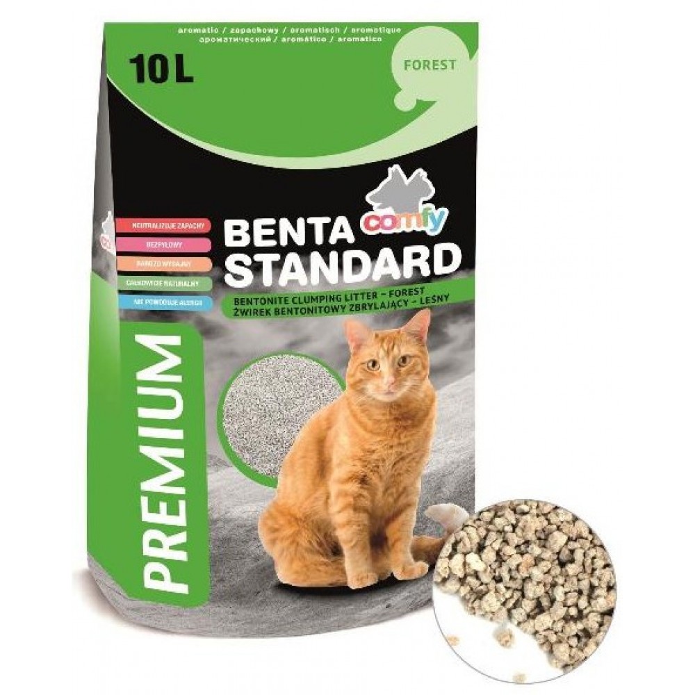 Наполнитель комкующийся из бентонита Comfy Benta Standard Forest, с ароматом леса, 10 л. (арт. TYZ 241984) Наполнитель комкующийся из бентонита Comfy Benta Standard Forest, с ароматом леса, 10 л. (арт. TYZ 241984)