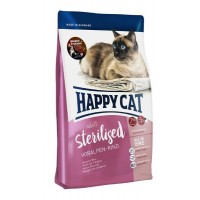 Happy Cat Sterelised Voralpen Rind сухой корм для стерилизованных кошек и кастрированных котов с говядиной