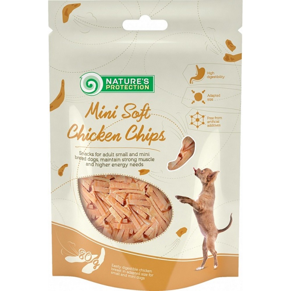 Natures Protection Mini Soft Chicken Chips лакомство для мелких собак куриные чипсы 80 г. Natures Protection Mini Soft Chicken Chips лакомство для мелких собак куриные чипсы 80 г.
