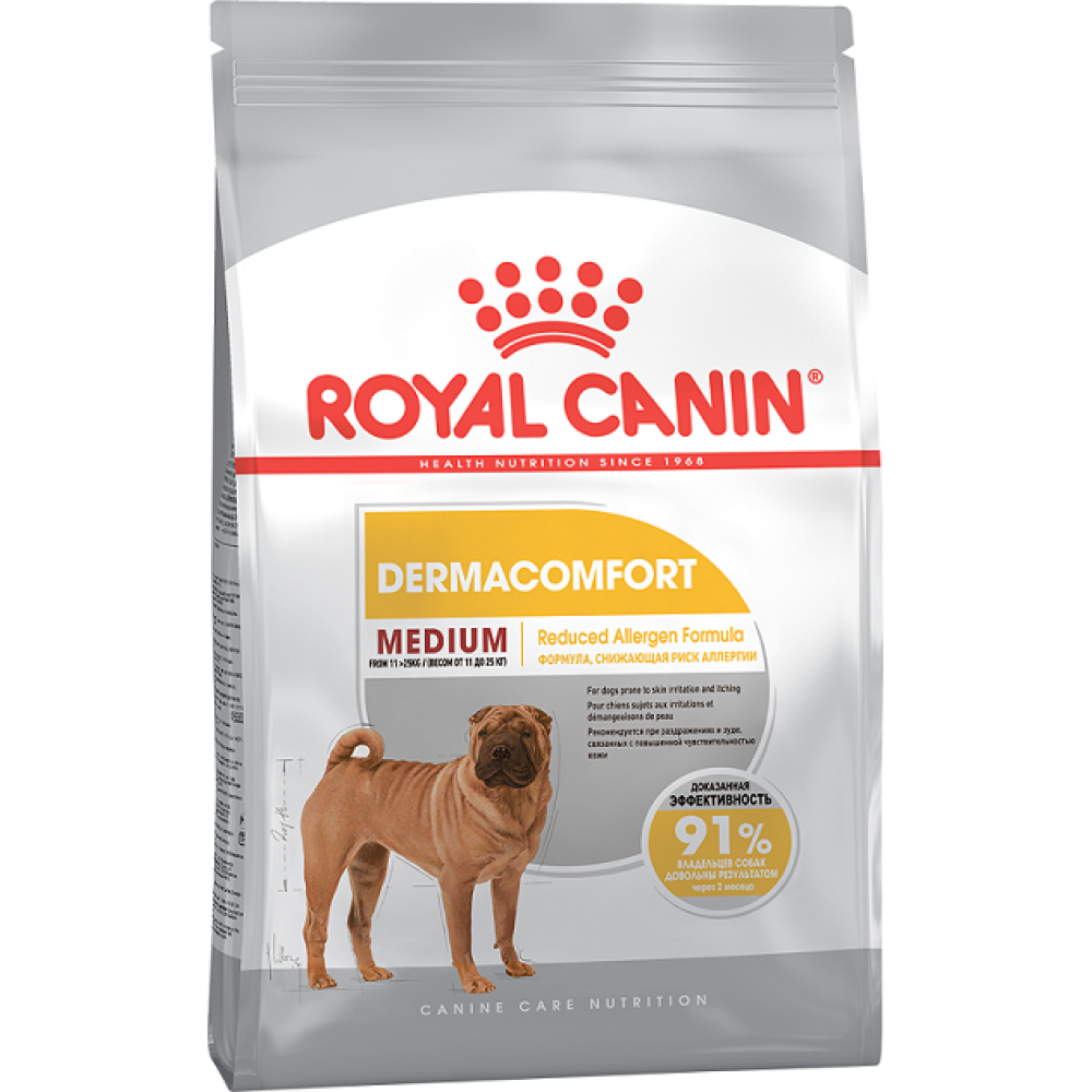 Royal Canin Medium Dermacomfort-корм для собак с чувствительной кожей Royal Canin Medium Dermacomfort-корм для собак с чувствительной кожей