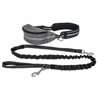 Комплект для CANICROSS поясная - сумка+потяг ZooM 130-160 см (арт. RP54893 сер)
