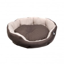 Comfy Pati круглый лежак для кошек коричневый с бортом