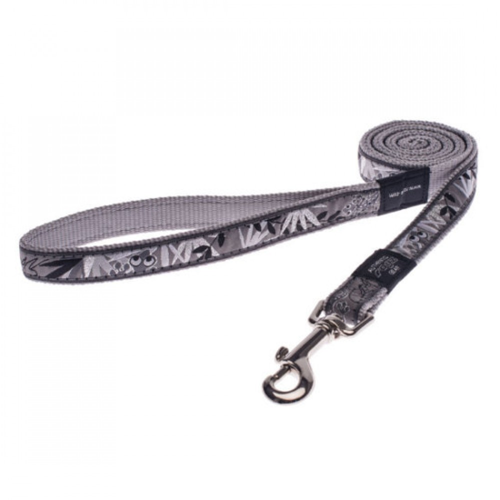 Rogz поводок нейлоновый, Fancy dress расцветка Silver Gecko, несколько размеров Rogz поводок нейлоновый, Fancy dress расцветка Silver Gecko, несколько размеров