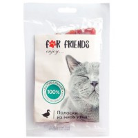 Лакомство для взрослых кошек «For Friends» Полоски из мяса утки, 50 гр. (арт. TUZ654)