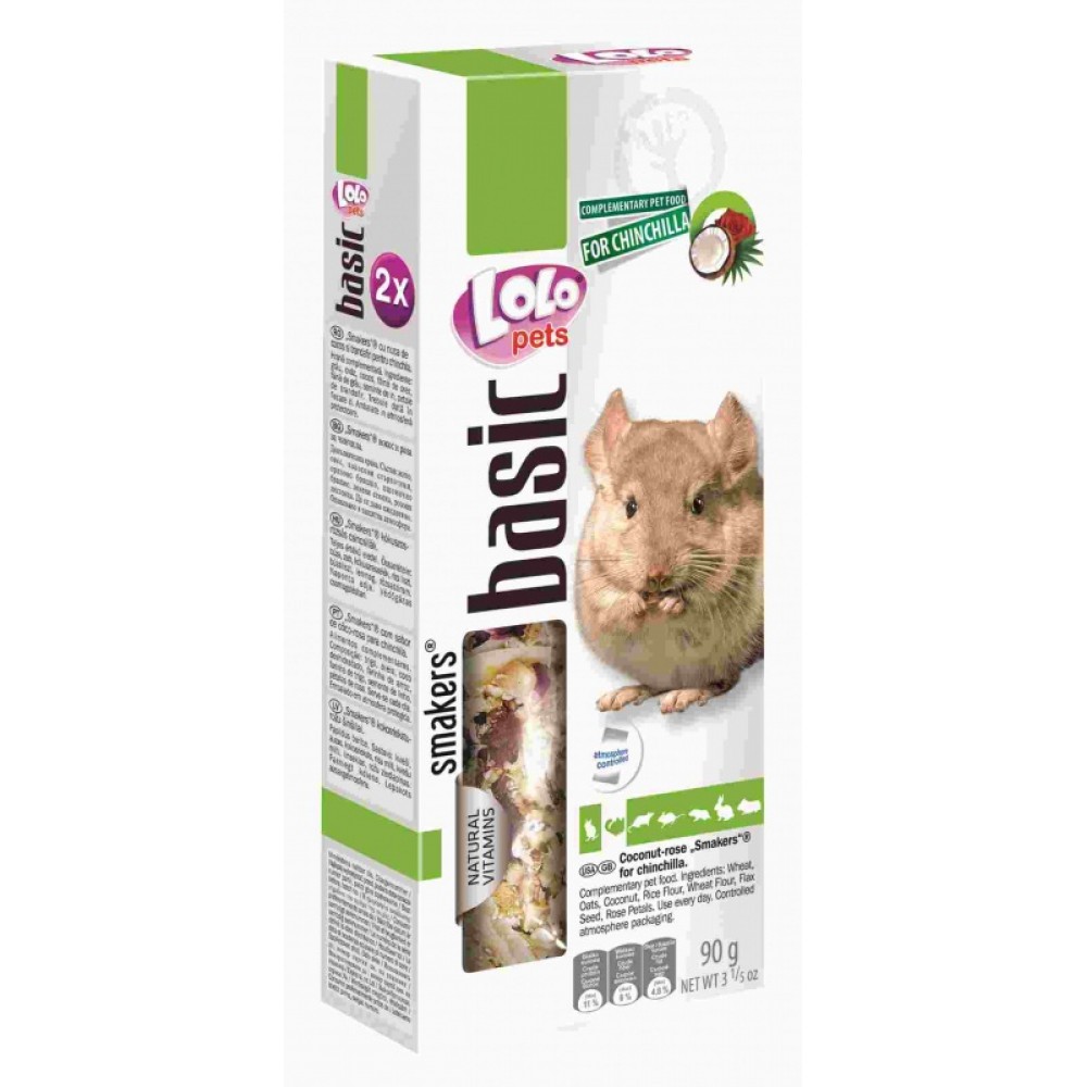 LOLO Pets Smakers с кокосом и лепестками роз для шиншилл (арт. LO 71605) LOLO Pets Smakers с кокосом и лепестками роз для шиншилл (арт. LO 71605)