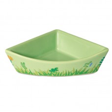 Triol Миска керамическая угловая для мелких животных Полянка, 0,045 л. (арт. ТР 30231017)