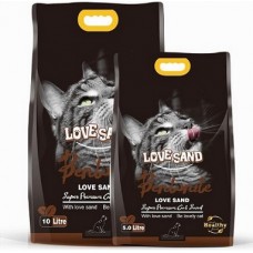 Love Sand комкующийся бентонитовый наполнитель для кошек (кофе) Love Sand комкующийся бентонитовый наполнитель для кошек (кофе)