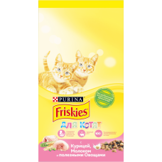 Friskies-сухой корм для котят с курицей и молоком