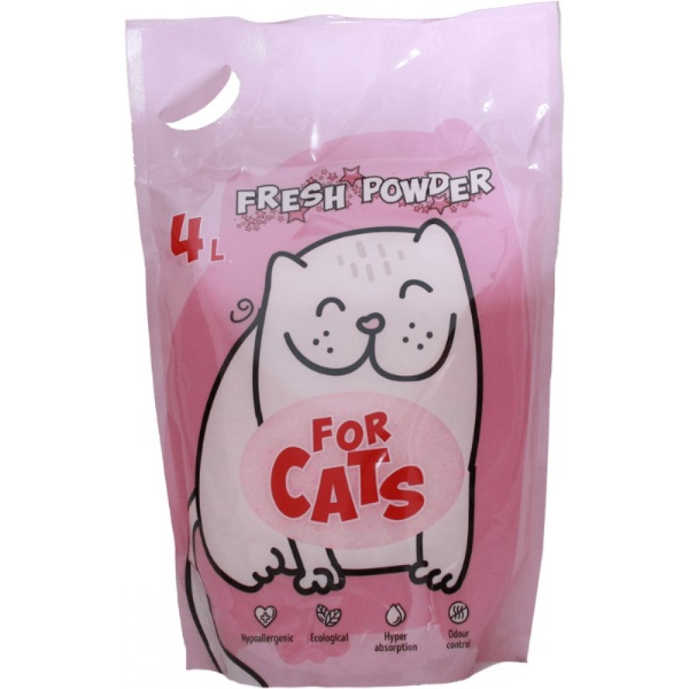 For Cats Fresh Powder наполнитель силикагелевый без запаха For Cats Fresh Powder наполнитель силикагелевый без запаха