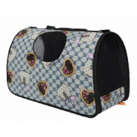 Сумка-переноска для кошек жесткий каркас Heart style, с ремнем ДиАнКари