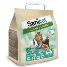 Sanicat Clean & Green Cellulose - наполнитель для кошачьего туалета из целлюлозы Sanicat Clean & Green Cellulose - наполнитель для кошачьего туалета из целлюлозы