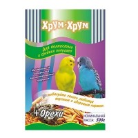 Хрум-хрум с орехами - корм для волнистых и средних попугаев, 500 г (арт. HR005)