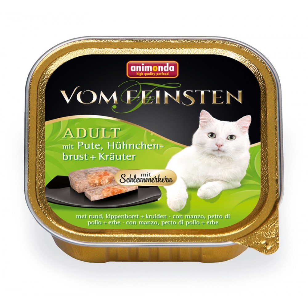 Vom Feinsten - паштет для кошек гурманов с индейкой (100 г) Animonda