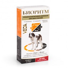 Веда БИОРИТМ для собак крупных размеров (более 30 кг) - функциональный витаминно-минеральный комплекс, 48 табл. Веда БИОРИТМ для собак крупных размеров (более 30 кг) - функциональный витаминно-минеральный комплекс, 48 табл.