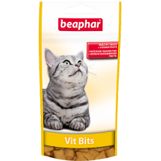 Beaphar Vit Bits - Подушечки для котов с мультивитаминной пастой, 35 г (арт. DAI12625)