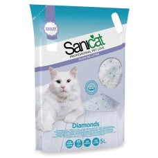 Sanicat Professional Diamonds - впитывающий силикагелевый наполнитель для кошачьих туалетов без запаха Sanicat Professional Diamonds - впитывающий силикагелевый наполнитель для кошачьих туалетов без запаха