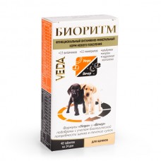 Веда БИОРИТМ для щенков - функциональный витаминно-минеральный комплекс, 48 табл. Веда БИОРИТМ для щенков - функциональный витаминно-минеральный комплекс, 48 табл.