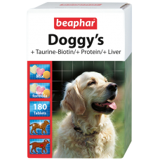 Beaphar Doggy's Mix - Кормовая добавка для собак с таурином, биотином, протеином, 180 табл. (арт. DAI12568)