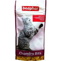Beaphar CHONDRO BITS - Лакомство в виде подушечек для кошек и собак с хондрозамином, 35 г (арт. DAI11639)