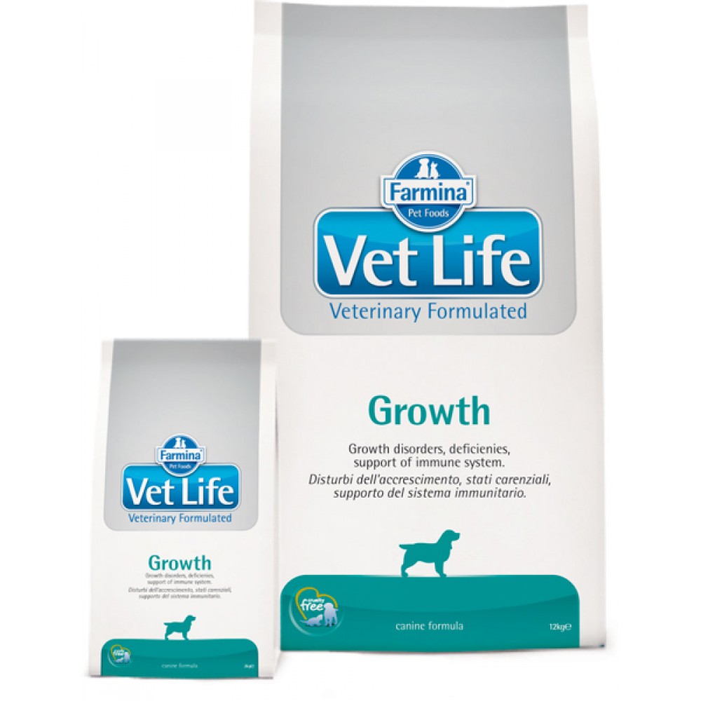 Farmina Vet Life GROWTH - корм при нарушении роста и развития щенков, укрепление иммунной системы
