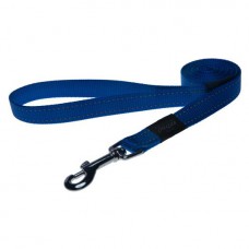Rogz поводок для собак нейлон, светоотражающая нить, Utility XL голубой 2,5 см.*1,2 м. (арт. RHL05F)