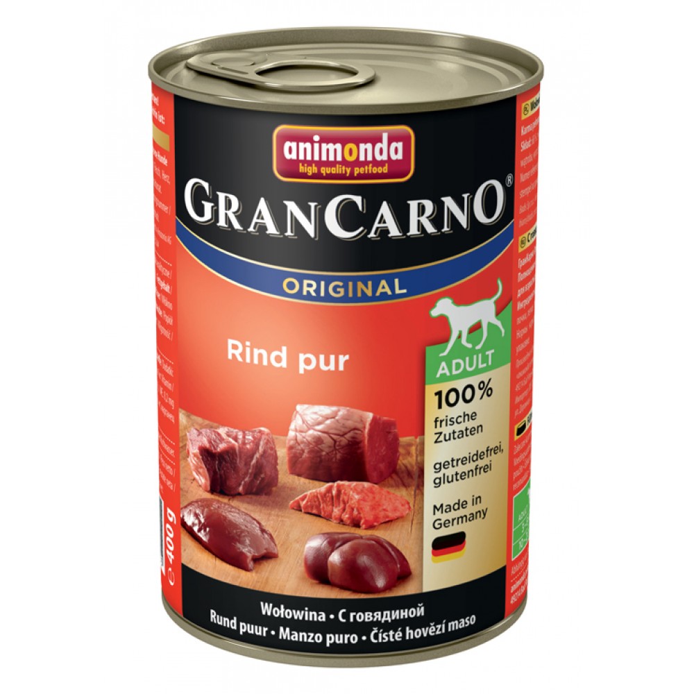 GranCarno Original Adult - консервы для собак с говядиной (400 г, 800 г) GranCarno Original Adult - консервы для собак с говядиной (400 г, 800 г)