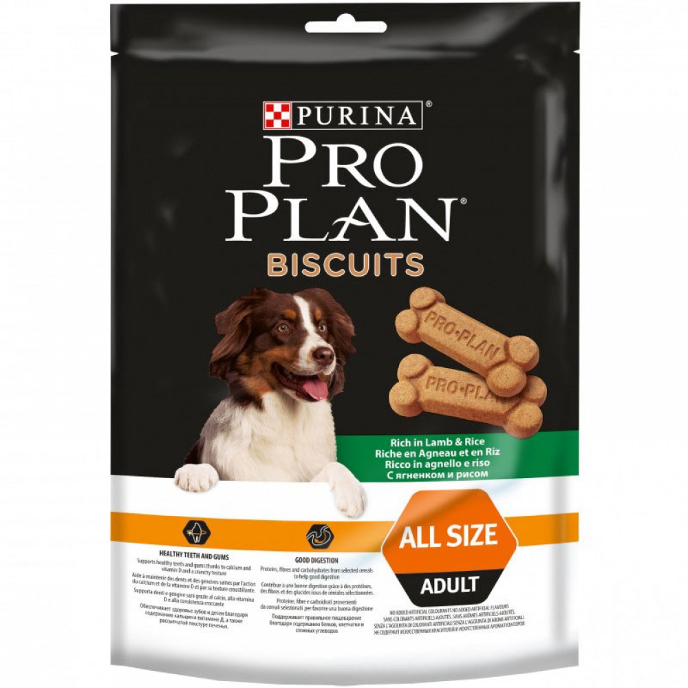 Pro Plan Biscuits Lamb & Rice - лакомство для собак с ягнёнком и рисом 400гр Pro Plan Biscuits Lamb & Rice - лакомство для собак с ягнёнком и рисом 400гр