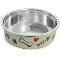 Triol Миска металлическая на резинке Косточки для кошек, 0,25л (арт. ТР 30251035)