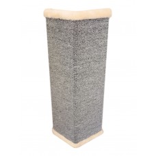 Когтеточка угловая из меха и ковролина (с креплением, 60*30 см) Cat House (арт. CH18)