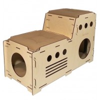 Дом для кота Каскад с тремя матрацами Cat House 51*82*38 см.