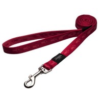 Rogz поводок для собак нейлоновый Big Foot Red, 4 см.*50 см. (арт. RHL29C)