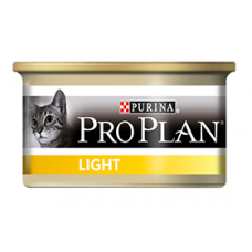 Pro Plan Light консервы для кошек, с индейкой 85 г ж/б