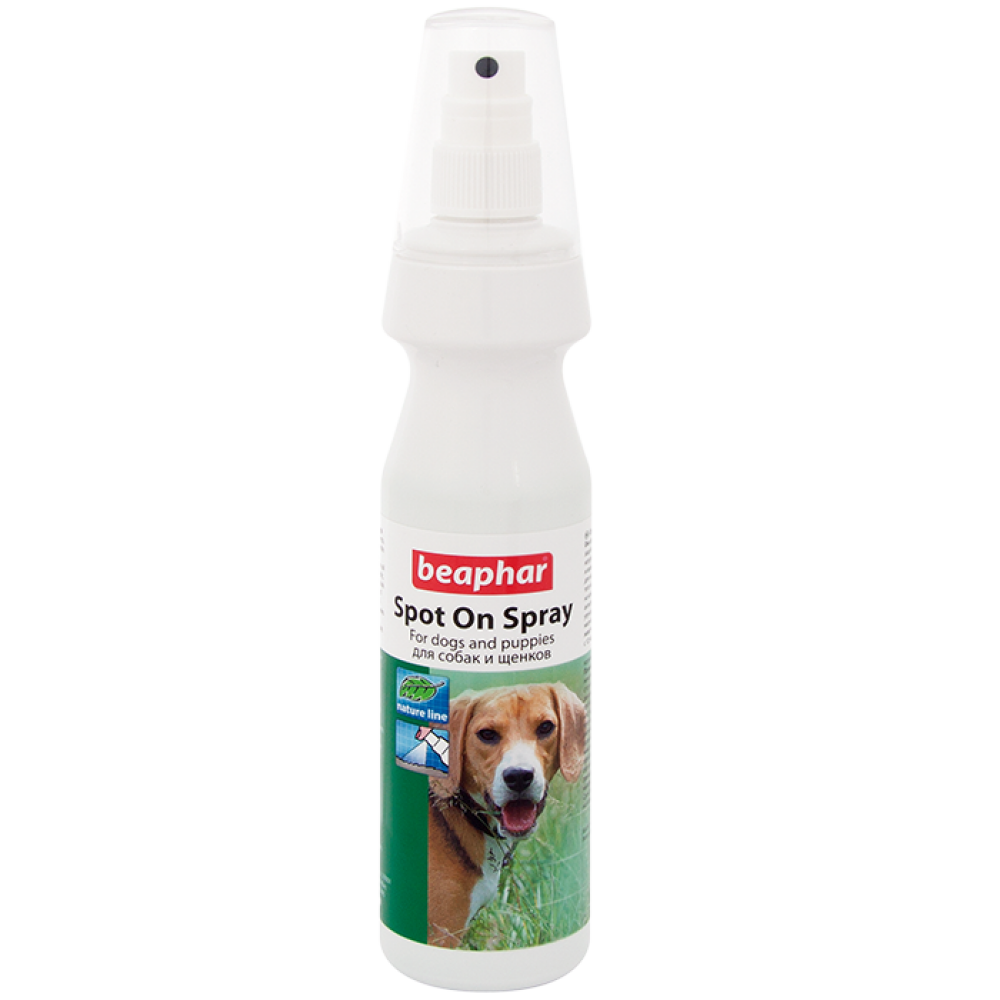 Beaphar Spot On - спрей от блох и клещей для собак с 12-и недель (150 мл c маслом мангозы)