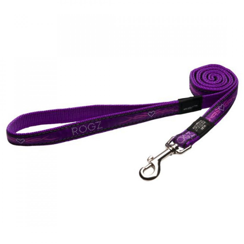 Rogz Поводок для собак Scooter Lijn Purple Chrome, несколько размеров Rogz Поводок для собак Scooter Lijn Purple Chrome, несколько размеров