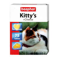 Beaphar Kitty's + Cheese (Mause) - витамин. лакомство д/кошек со вкусом сыра, 75 табл. (арт. DAI12511)