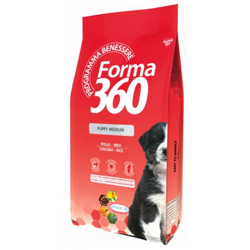 Forma 360 Puppy Medium сухой корм для щенков средних пород с курицей и рисом Forma 360 Puppy Medium сухой корм для щенков средних пород с курицей и рисом