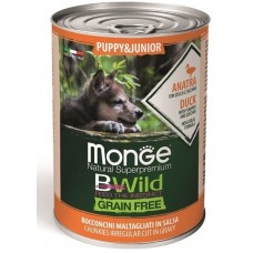 Monge BWild Puppy Junior Duck - консервы беззерновой корм для щенков с уткой Monge BWild Puppy Junior Duck - консервы беззерновой корм для щенков с уткой