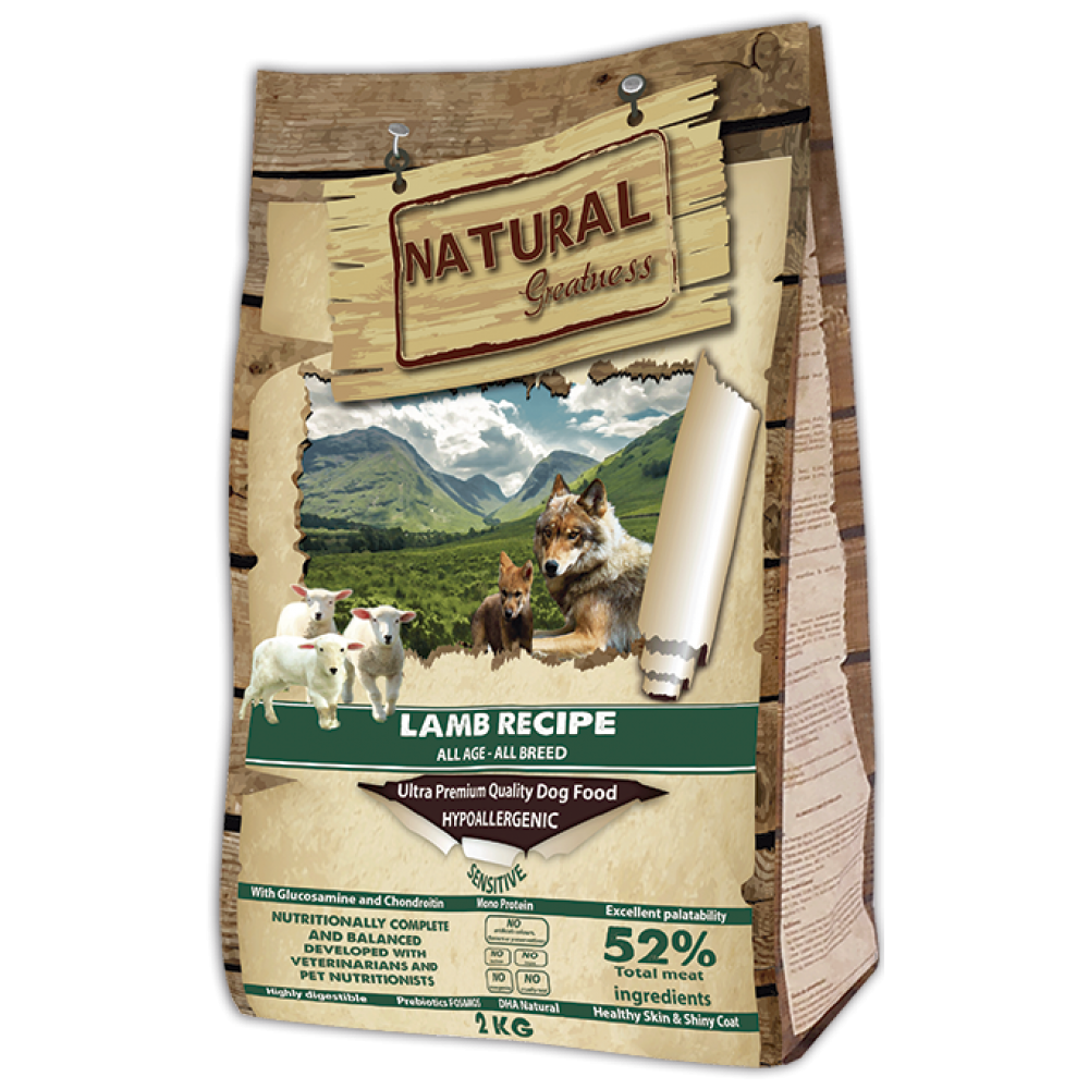Natural Greatness Lamb Recipe Sensitive - корм для взрослых собак с чувствительным пищеварением, ягненок Natural Greatness Lamb Recipe Sensitive - корм для взрослых собак с чувствительным пищеварением, ягненок