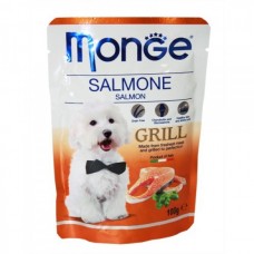 MONGE GRILL POUCH SALMON - Влажный корм (пауч) для собак с кусочками лосося (100 г) MONGE GRILL POUCH SALMON - Влажный корм (пауч) для собак с кусочками лосося (100 г)