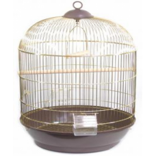 Voltrega Клетка для птиц, золотая, круглая 40x70 см (арт. DAY330G)