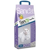 Sanicat Professional Super Plus - сепиолитовый наполнитель для кошачьего туалета некомкующийся, с ароматом лаванды и апельсина